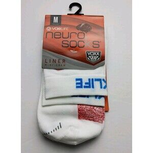 Voxx Life Stasis Neuro Socks Liner Mini Crew White Size M (M 6-9, Wo 7.5-11)